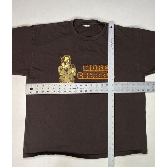 VINTAGE More Cowbell 2006 Graphic T-shirt Men Large Brown Will Ferrell - Picture 6 of 6
